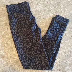 Size medium leopard print high-waist leggings with butt scrunch